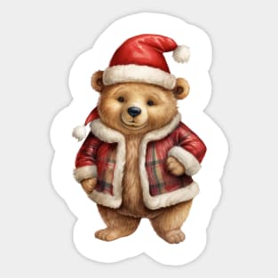 Santa Bear Sticker